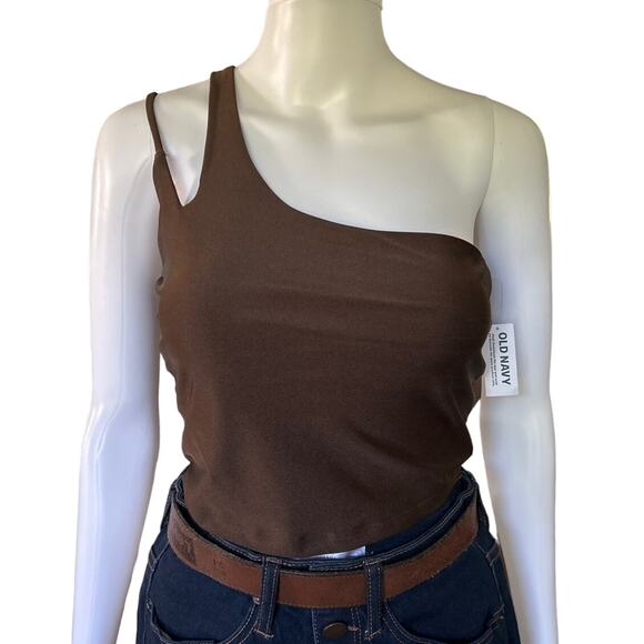 Old Navy Women’s Brown Powersoft Long Tank Built in  Bra Large - Picture 1 of 3